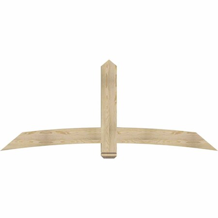 Ekena Millwork Bellingham Rough Sawn Timber Gable Bracket, Douglas Fir, 84"W x 35"H x 4"D x 6"F, 10/12 Pitch GBW084X35X0406BEL00RDF